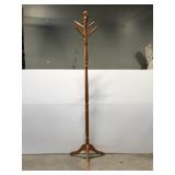 Wooden coat & hat rack, 6 ft.