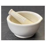 Vintage stoneware mortar & pestle set