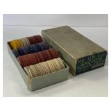 Vintage anchor poker chip set