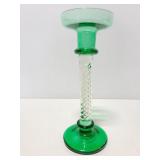 Spiral art glass candle stick