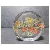 Floral round Viking paperweight