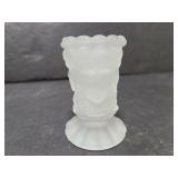 Triple face frosted glass toothpick holder