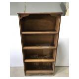 Vintage wooden bookcase shelf project