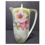 Marked floral tall teapot