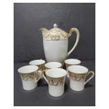 Noritake god accent design tea set