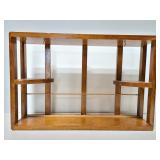 Wood tea set display shelf