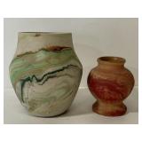 Nemadji Indian pottery vase pair