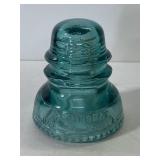 Blue glass Hemingray insulator