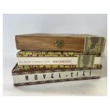 Lot of 3 vintage cigar boxes