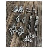 Vintage rhinestone earring collection