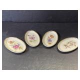 Vintage Danmark floral trinket dish set