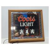 Coors Light lighted mirror sign