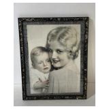 1920s framed mother & child portrait