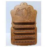 Wood thimble display shelf