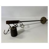 Antique iron & brass handheld miners scale