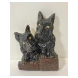 Scottie dog pair chalkware
