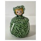 Lefton Cissy Cabbage pixie sugar bowl