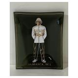 Vintage Jamaica, WI black glass ashtray