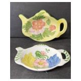 Lot of 2 vintage teabag holders