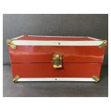 Vintage red doll travel & carry case