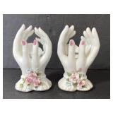 Pair of 2 vintage Lefton hands