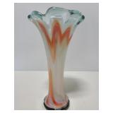 Glass swirl multi color vase