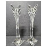 Pair of crystal candlesticks