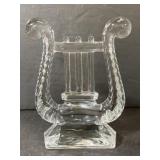 Vintage Fostoria glass harp bookend