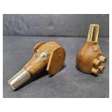 Wood animal shaker set