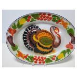 Vintage enameled turkey platter