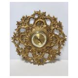 Syroco ornate gold toned clock