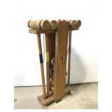 Old vintage croquet set