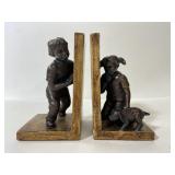 Hide & seek bronze bookends