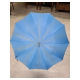 Old blue umbrella