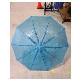 Vintage clear blue umbrella