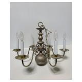 Painted 6 light chandelier