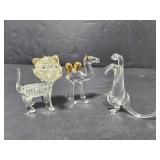 Art glass animal trio