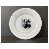 Vintage Hopalong Cassidy milk glass plate