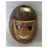 Coconut pirate coin bank
