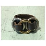 Leather & metal ring