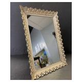 Vintage framed vanity mirrror w/ stand