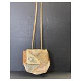 Vintage leather patchwork purse