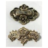 Antique brooch pair