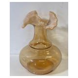 Vintage Fenton ruffled fluted glass vase