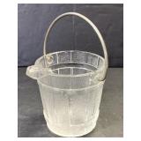 Vintage glass bucket ashtray