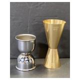 Pair of retro double-sided shot pours