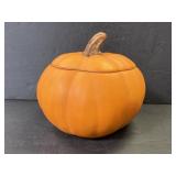 Porcelain pumpkin dish w/ lid