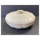 Lenox white candy fish w/ lid