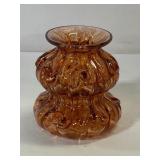 Small cranberry glass vase