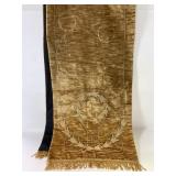 Vintage gold velvet embroidered table runner